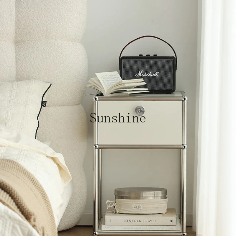 Household small apartment bedroom bedside narrow cabinet modern simple sofa side cabinet