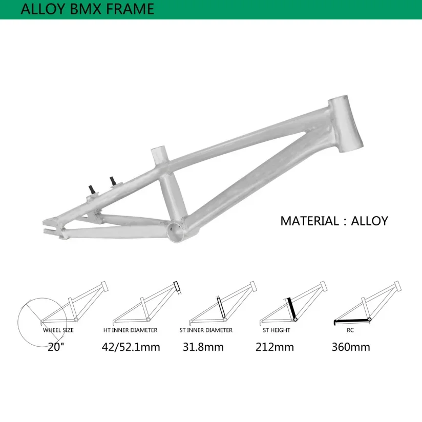 BMX Bike frame Aluminium Alloy Carbon Fiber Titanium Bicycle Frame Kit