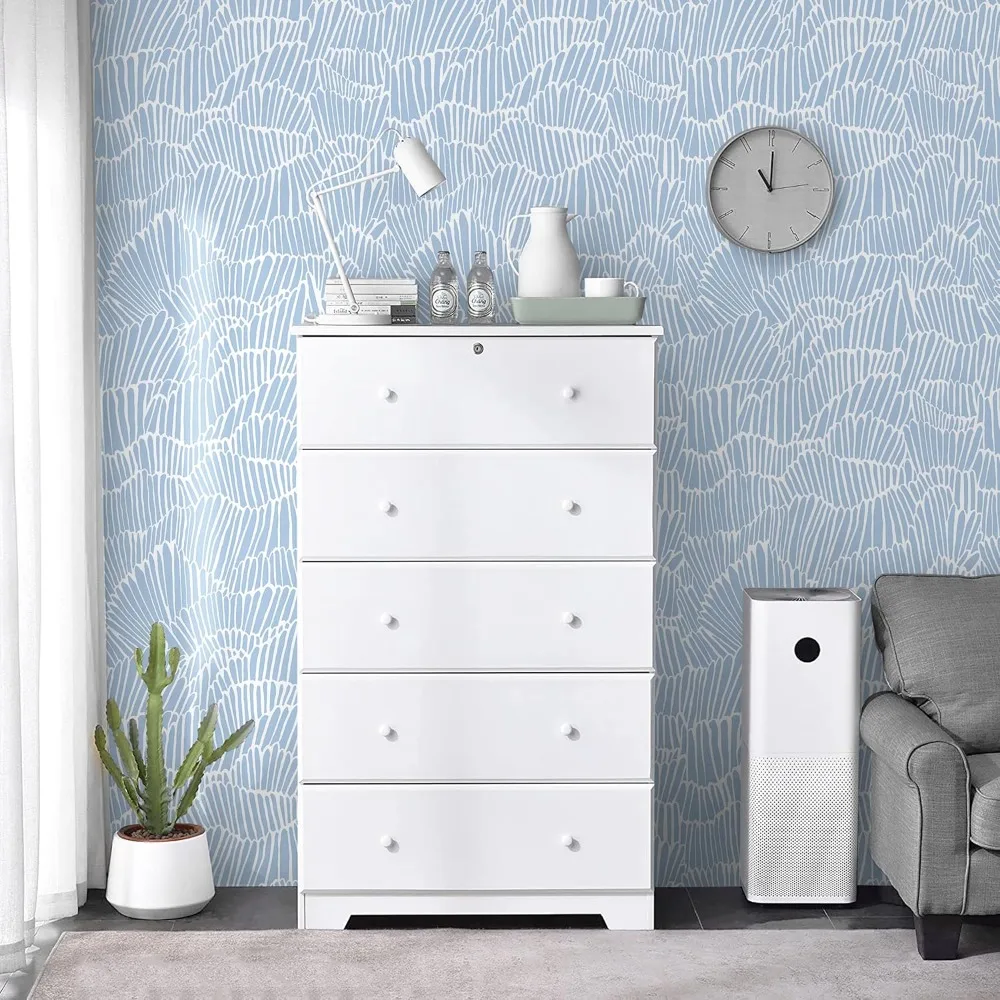 ورق حائط ساحلي حديث مخطط باللونين الأزرق والأبيض قابل للإزالة ومقاوم للماء، ورق اتصال قابل للتقشير واللصق من أجل أنيق وسهل W