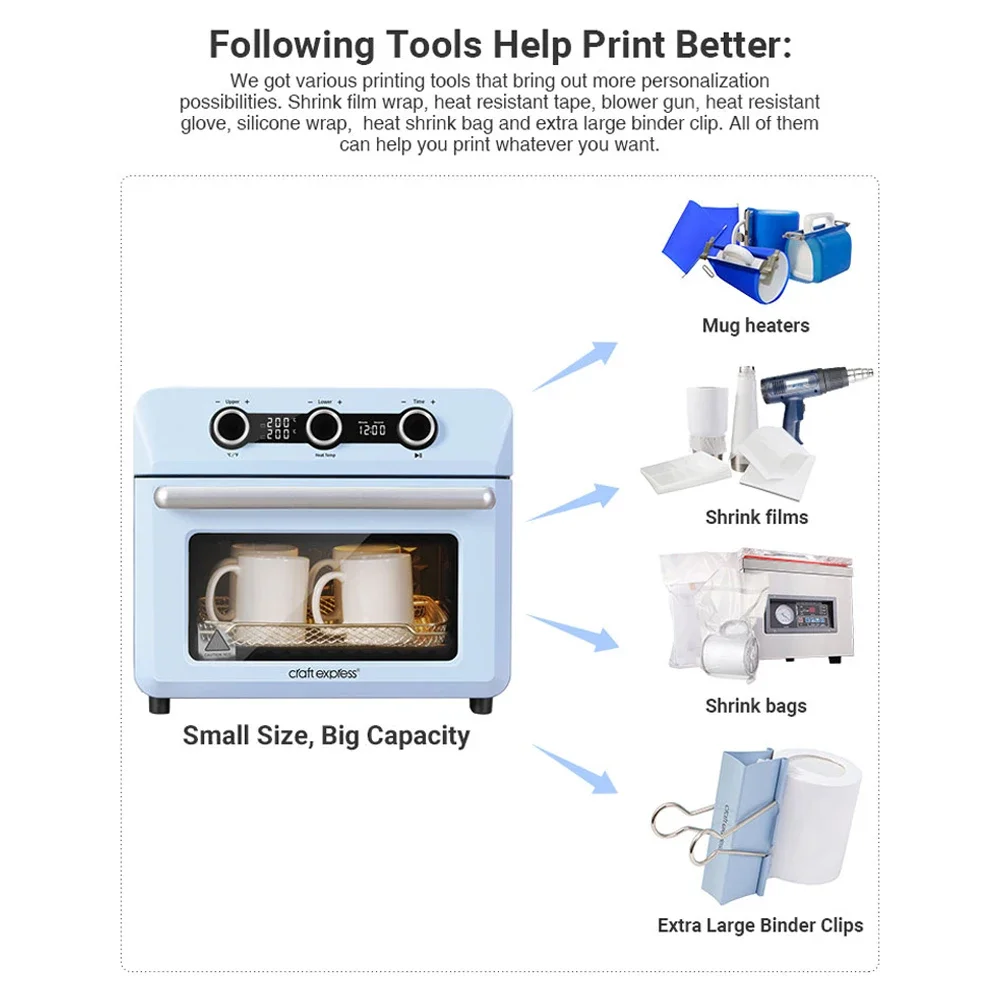 PYD Life 25 L Smart 3D Transfer Sublimation Tumbler Mug Heat Press Machine Sublimation Oven