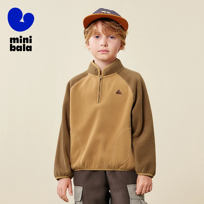 

Mini Bala Sweatshirt Kids 2025 Winter Anti-Static Soft Velvet Pullover Unisex