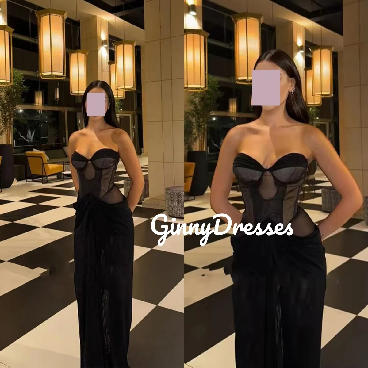 

Evening Dresses Luxury Customize A-Line Sweetheart Dresses For Prom Floor-Length Ruffle Zipper Up Sleeveless Formal Occasion Dre