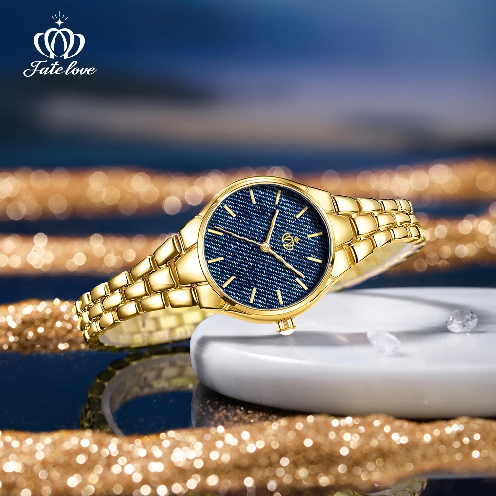Fate Love brand new fashionable niche three-dimensional dial quartz watch waterproof women's watch women's watch 914