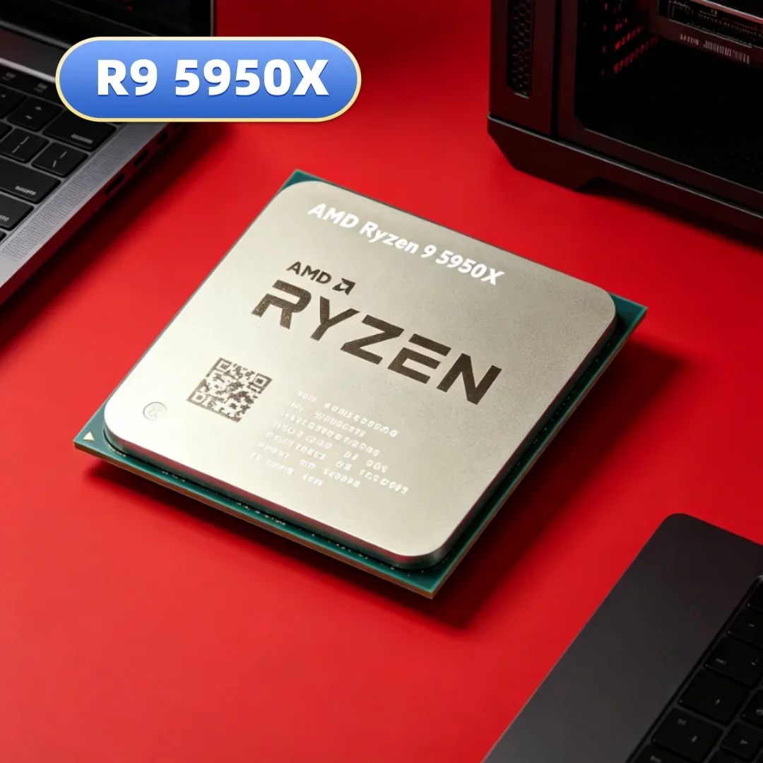 

AMD Ryzen 9 5950X Budget Pick 16-Core New Zen3 Vermeer 5000 Series 3.4GHz 105W Socket AM4 Loose Processor Without Cooler
