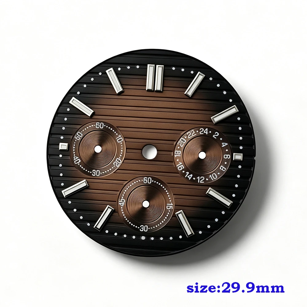New 29.9mm custom logo dial VK63 multifunctional timing dial suitable for VK63 movement watch modification accessories