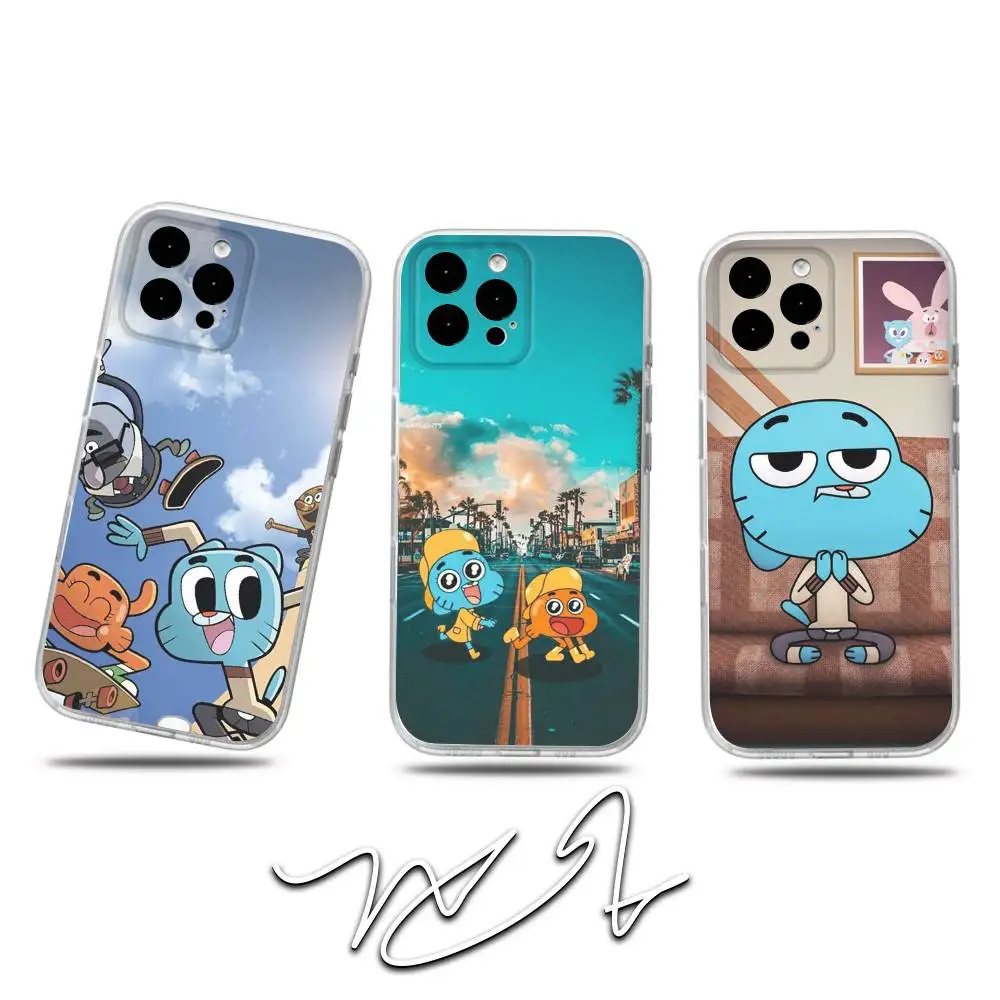 

A-Amazing W-World Gumball Phone Case For iPhone 17,16,15,14,13,12,11 Pro,Max,Plus,X,XS,XR,SE4,E Mini Transparent Soft Cover