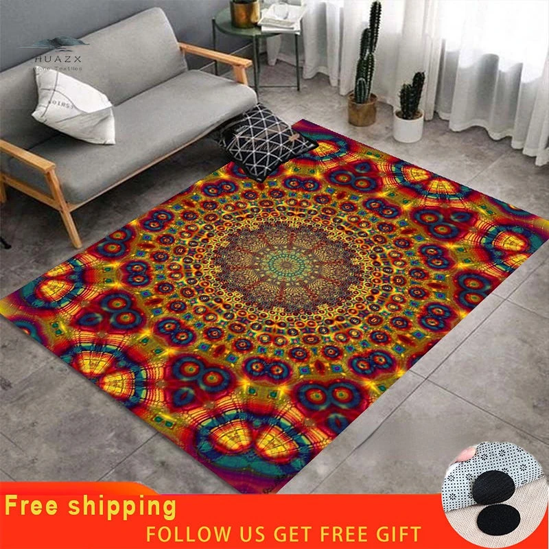 

Floral Mandala Area Rug for Flower Printing Hallway Doormat Step Mat Welcome Rectangle Carpet Bedroom Living Room Home Textile