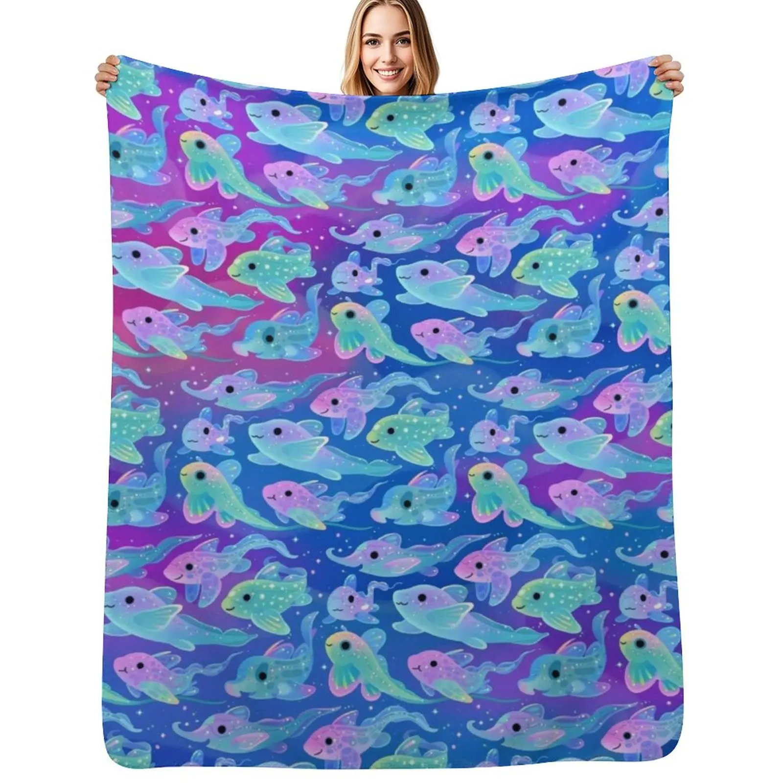Chimaera (Ghost sharks) Throw Blanket Fuzzy Plush Throw Blanket for Sofa Chair