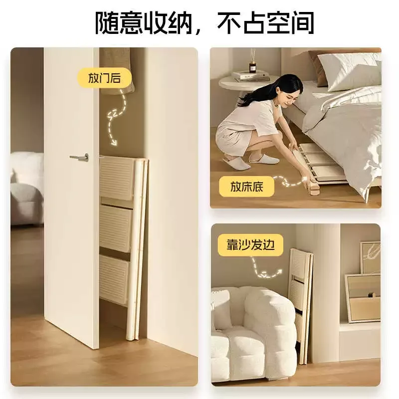 Ladder for Home Use, Foldable A-Frame Ladder, Thickened Three-Step Four-Step Staircase, Small Lightweight High Aesthetic