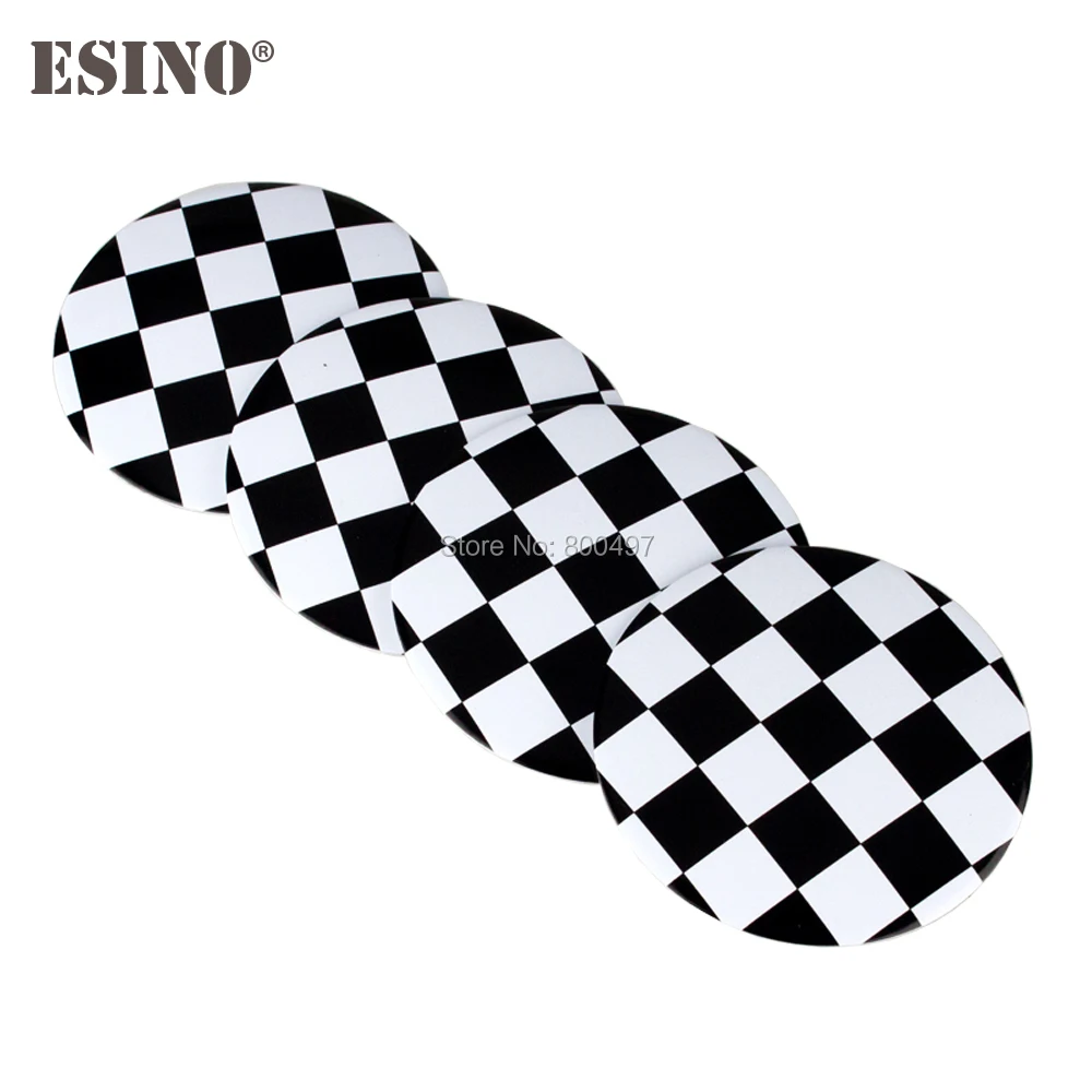 4 x Car Styling F1 Racing Flag 3D Metal Chrome Aluminium Alloy Wheel Center Cap Stickers Wheel Hub Cap Decals 3D Emblems Badges view 3
