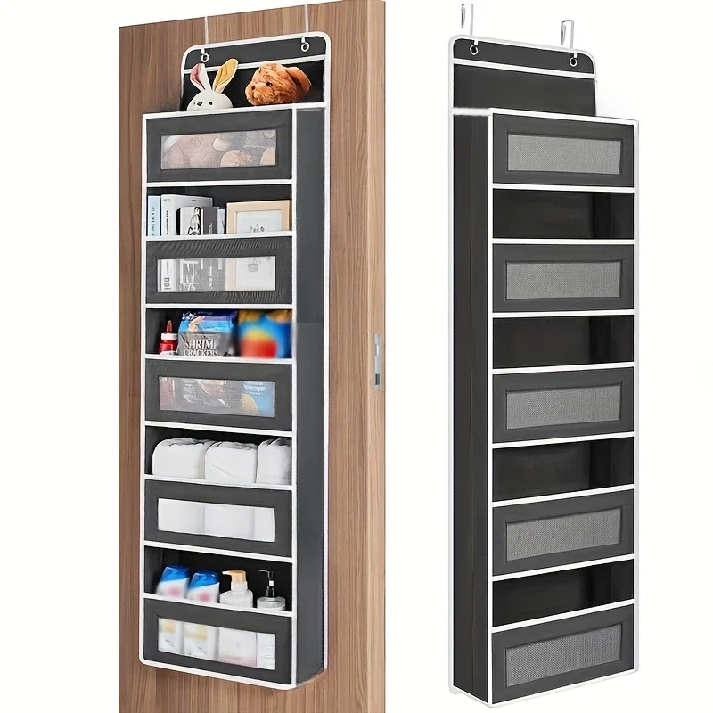 

5/4/2-Shelf Hanging Storage Organizer - Behind Door, Anti-Tilt, 5 Large Capacity Pockets, Suitable for Bedroom, Bathroom Ecoco