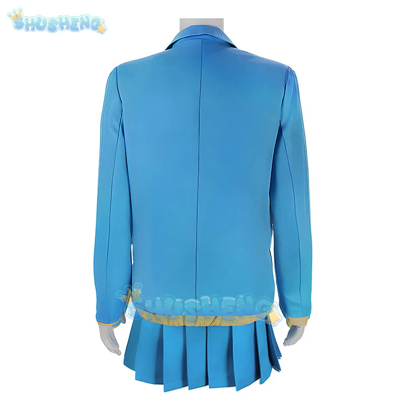 أنيمي أزرق مربع تشينتسو كانو تأثيري زي للنساء ، الزي المدرسي ، تنورة ، لا هاكو ، هينا تشونو ، مجموعة حفلة الهالوين