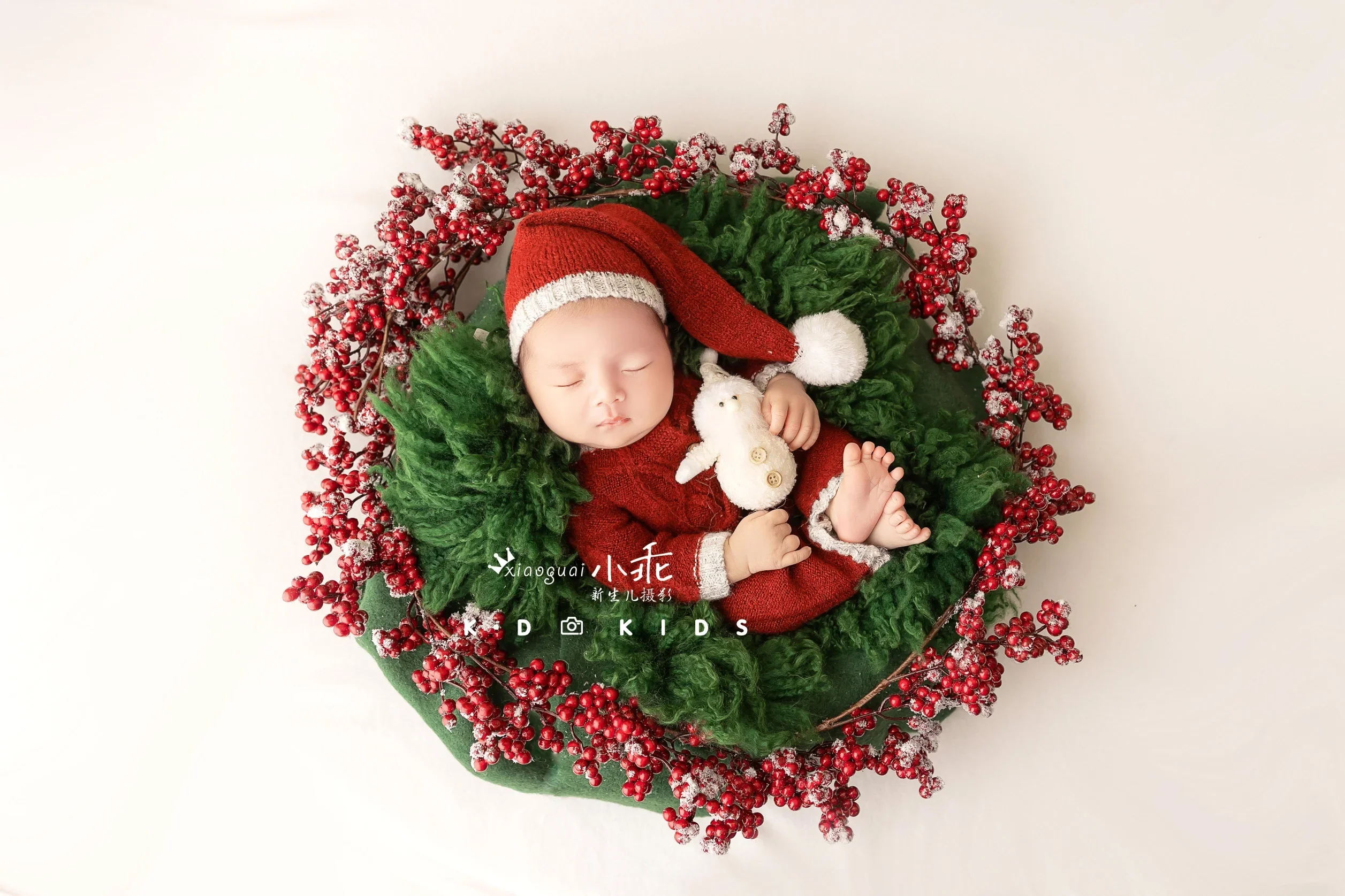 Photography props new product Christmas theme newborn baby full moon baby photo wreath Christmas snowman newborn  신생아촬영