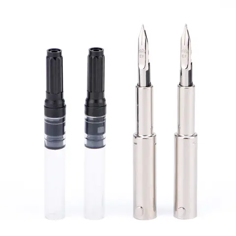 2 PCS Jinhao 10 Fountain Pen Replacement Extra Fine Nib & Fine Nib with Converter