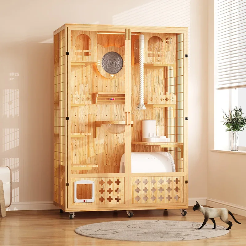 Cat Cabinet House Kitty House Pet House indoor luxury Cat Villa With Good price