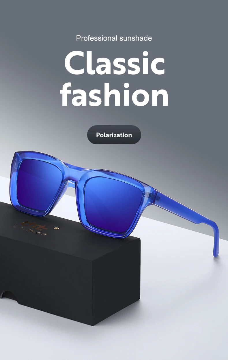 2026 DML Neue Mode Damen Luxusmarke Quadratische Sonnenbrille Vintage Hochwertige Farbige Polarisierte Schutzbrille UV400 – Detail 3