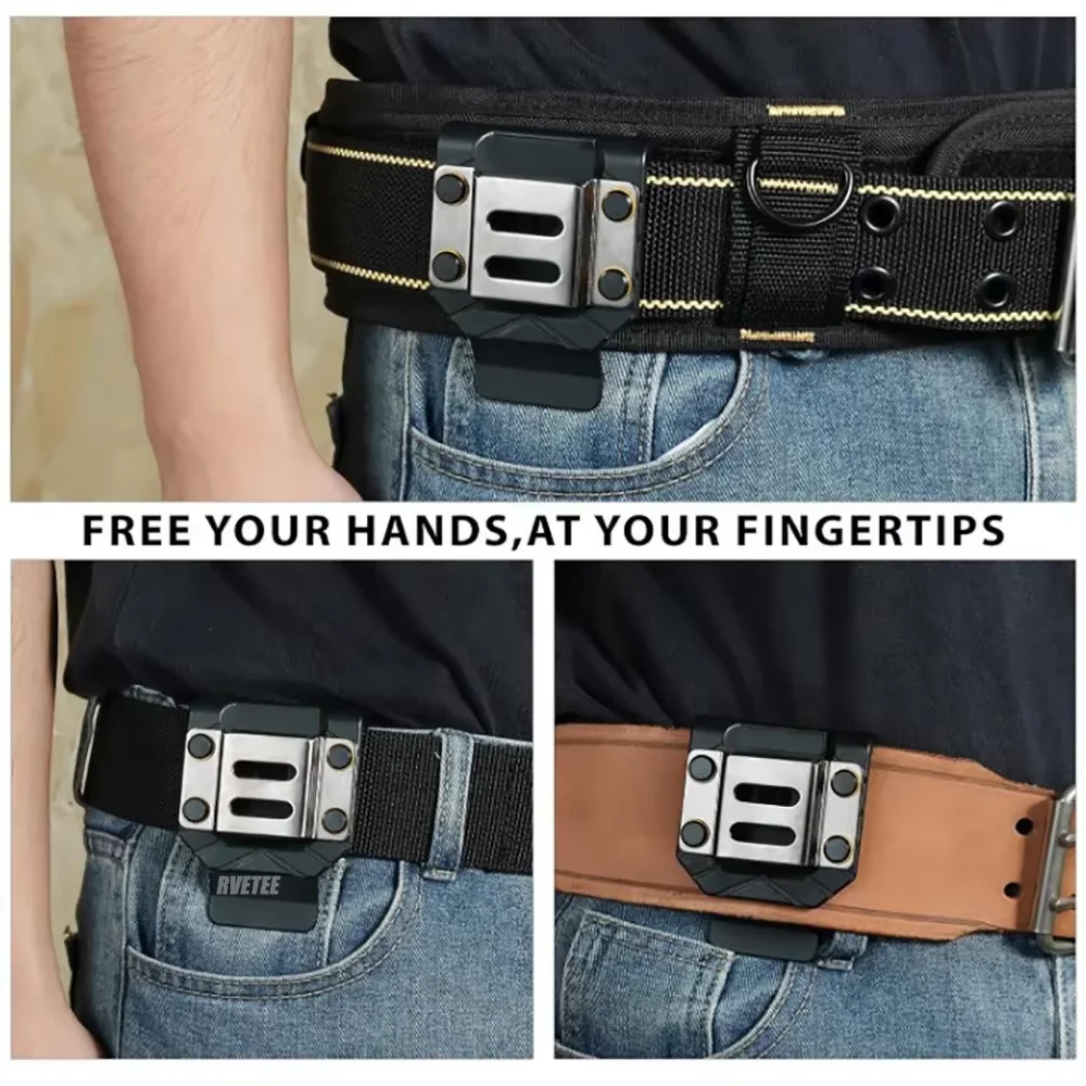 Heavy Duty Drill Holder Belt Clip for Cordless Drill Tape Measure Tool Belt Hanger Organizer