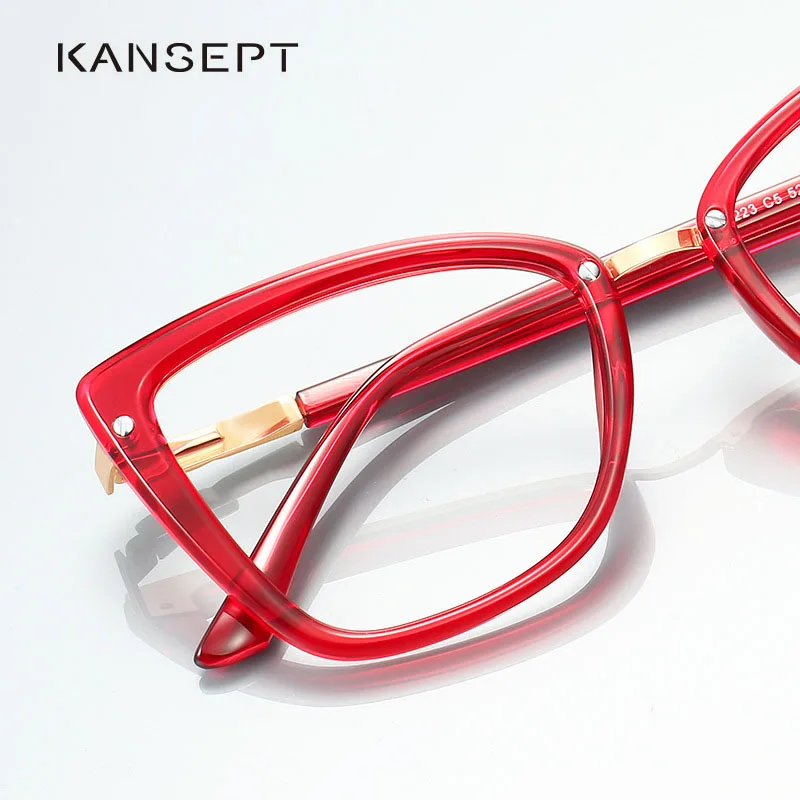 KANSEPT Women Glasses Frame Fashion Optical Eyeglasses Frame Myopia Women Eyewear Frame 2024 New Arrival Eyepieces Glass #2223