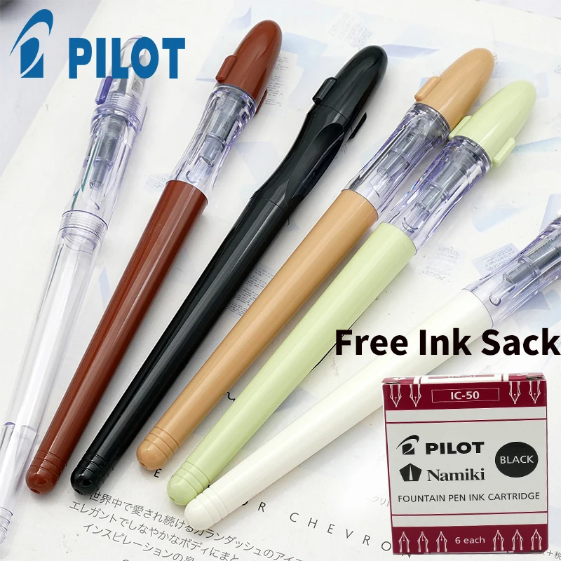 bakelite transparente macaroon fountain pen papelaria bonita vem com tinta capsulas japao 01