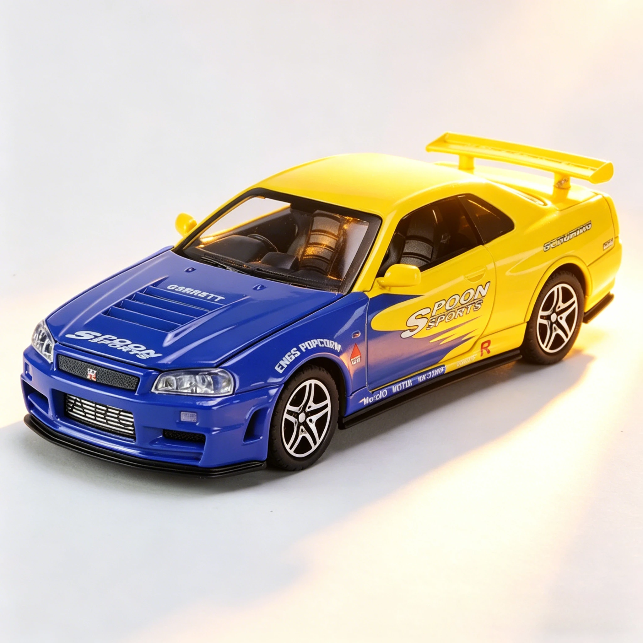 

1:32 Skyline GTR R34 Racing Car Alloy Model Car Toys Simulation Metal Diecasts Sound Light Toy Vehicle Gift For Kids Collection