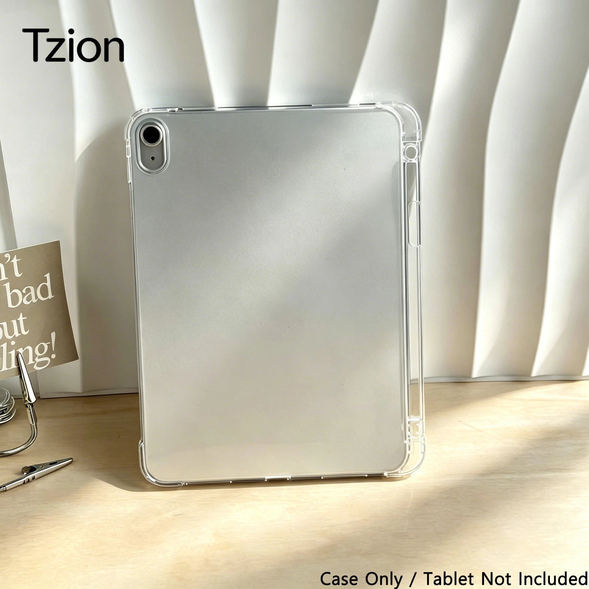 Case for iPad 10th/11th A16 Four-Corner Airbag Protection with Pencil Holder, Premium TPU Case That Won’t Yellow Over Time
