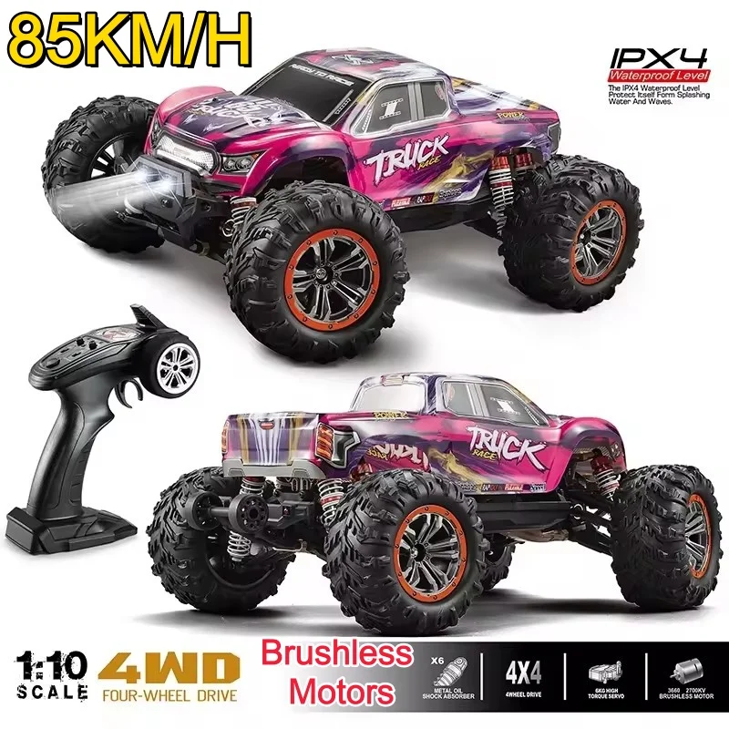 

1:10 4WD высокоскоростной 85 км/ч автомобиль с дистанционным управлением внедорожный альпинистский RC Drift Racing бесщеточный двигатель IPX4 WMetal водонепроницаемый маслоударный удар