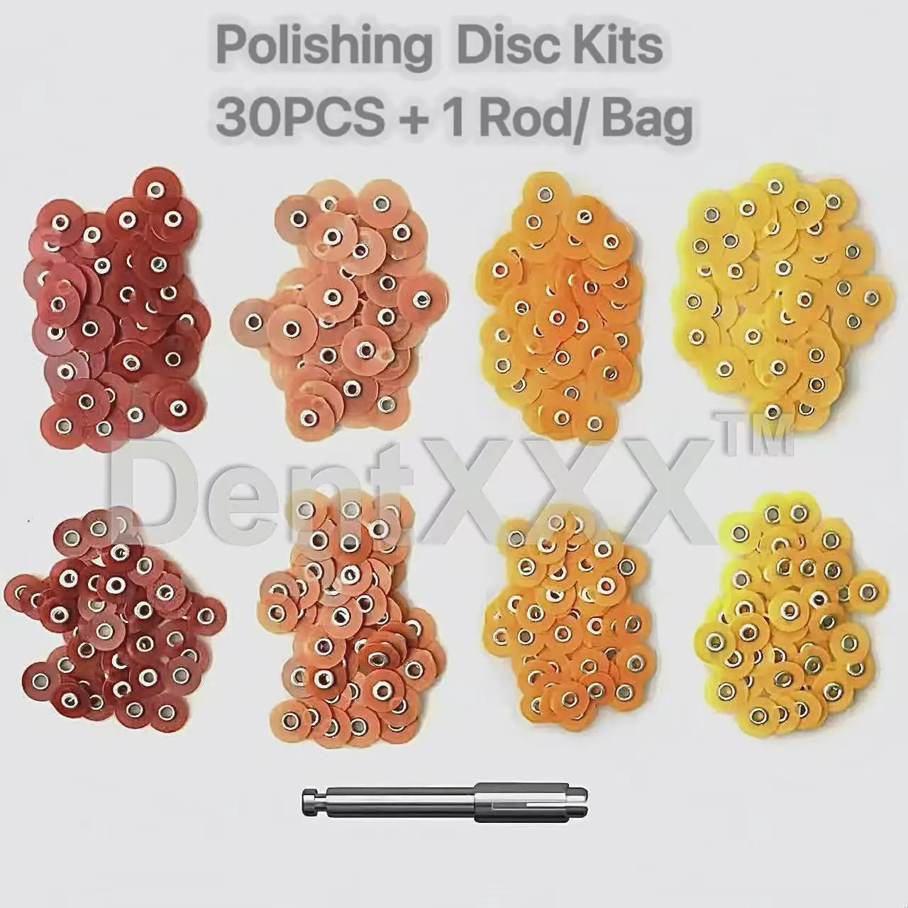 

Набор шлифовальных дисков с различными зернистостями, 30 шт. + 1 стержень