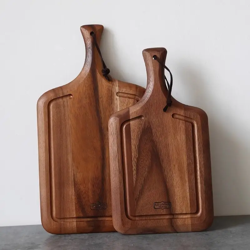

Acacia Wood Japanese Style Cutting Board for Picnic Camping Rectangular Household Meat