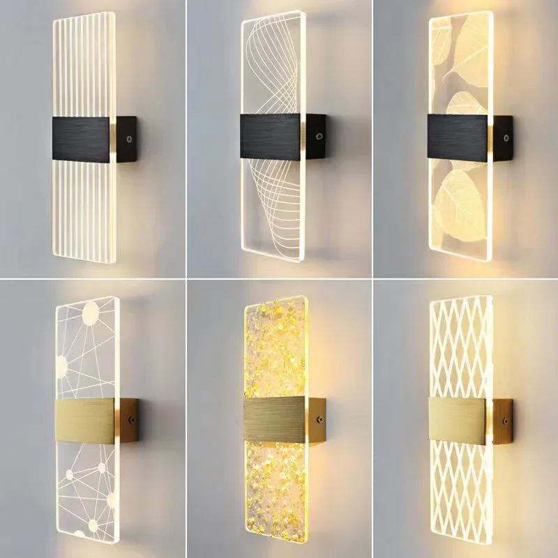 

Indoor Acrylic Wall Lamp 6W Modern LED Wall Light Nordic Sconce Lamps Balcony Aisle Bedside Lights for Home Decoration Lighting