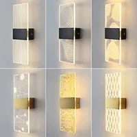 Indoor Acrylic Wall Lamp 6W Modern LED Wall Light Nordic Sconce Lamps Balcony Aisle Bedside Lights for Home Decoration Lighting