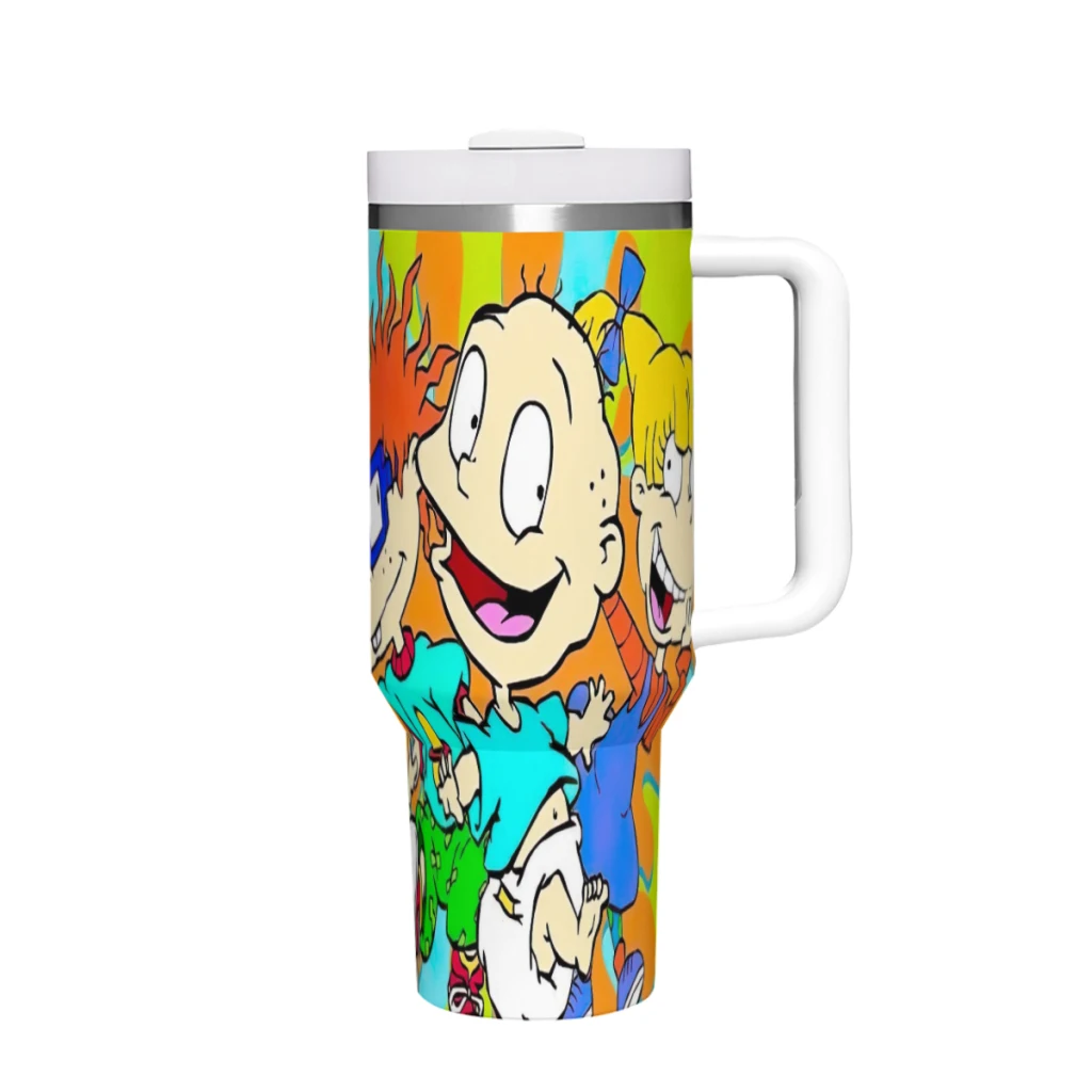 

Car Travel Mugs CARTOON R-RUGRATS Stainless Steel 304 Tumbler Water Bottle 40oz/1200ml