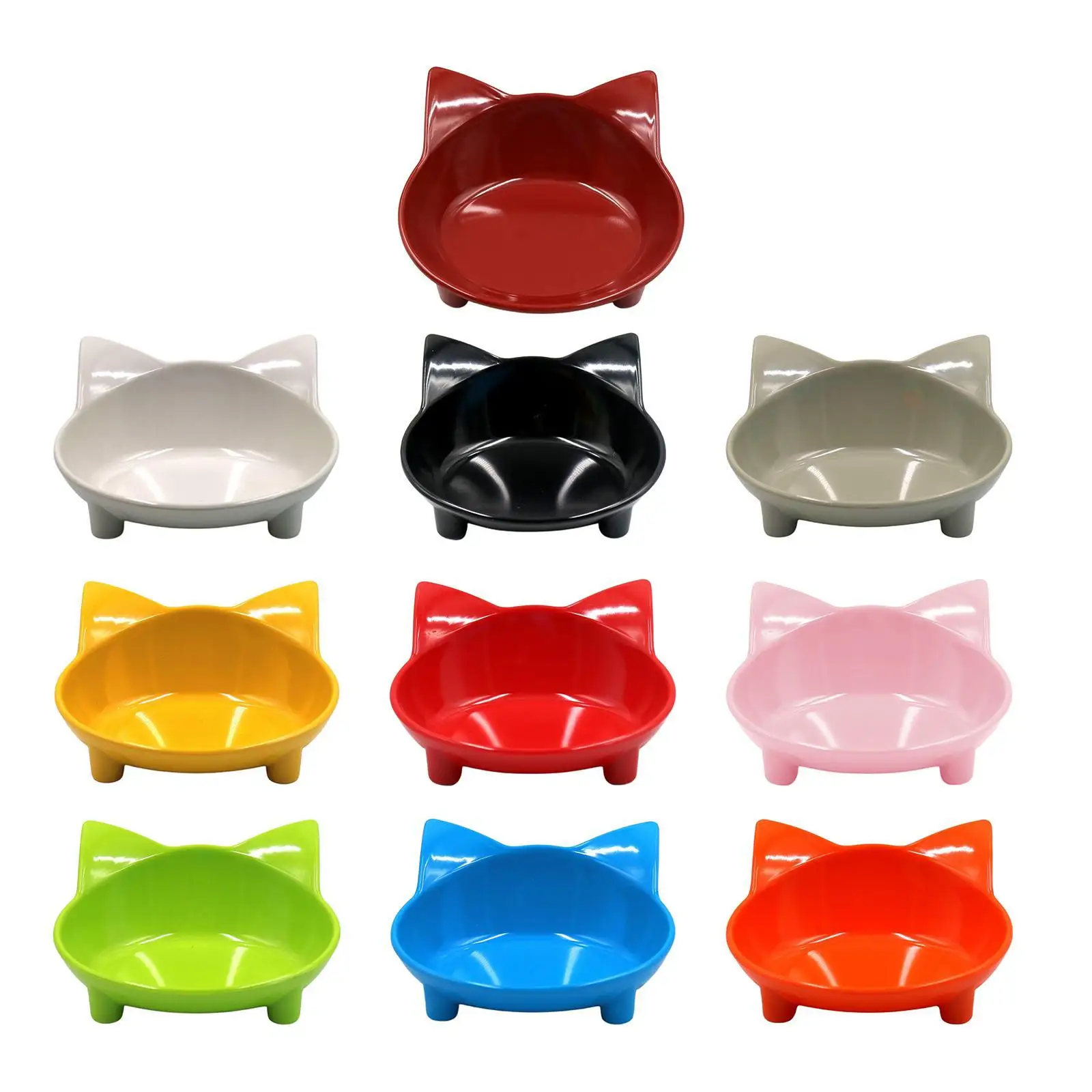 Tazón antideslizante ancho forma de hueso para perros y gatos - imagen 3