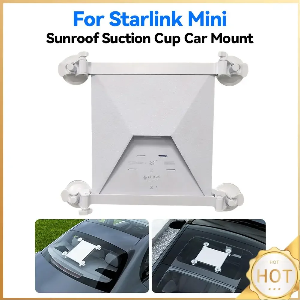 

For Starlink Mini Sunroof Suction Cup Car Mount with Four Suction Cup Base Stable Car Suction Cup Bracket Fixed Holder