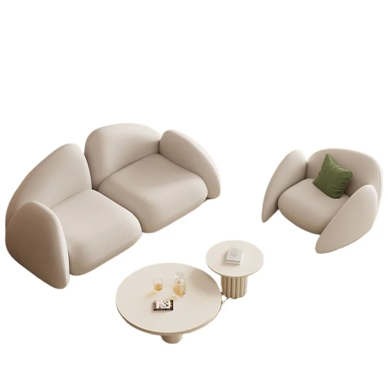 

Light luxury technology cloth living room creative special-shaped dark green beauty salon sofa rest area reception