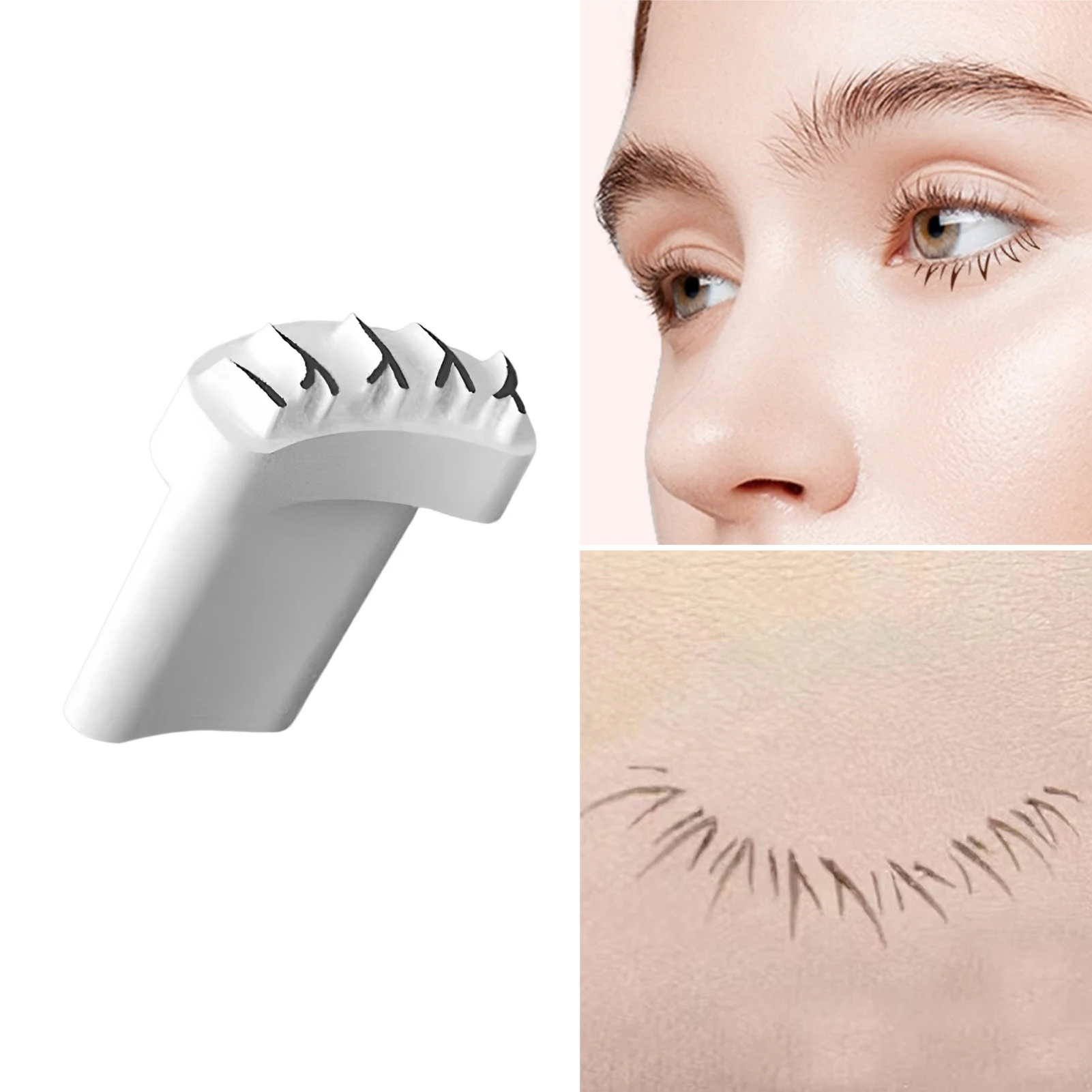 Eye Makeup Fake Eyelash Stamps Silicone Lower Eyelash Assistant Stamps for Make up Beginner and Hobbyists