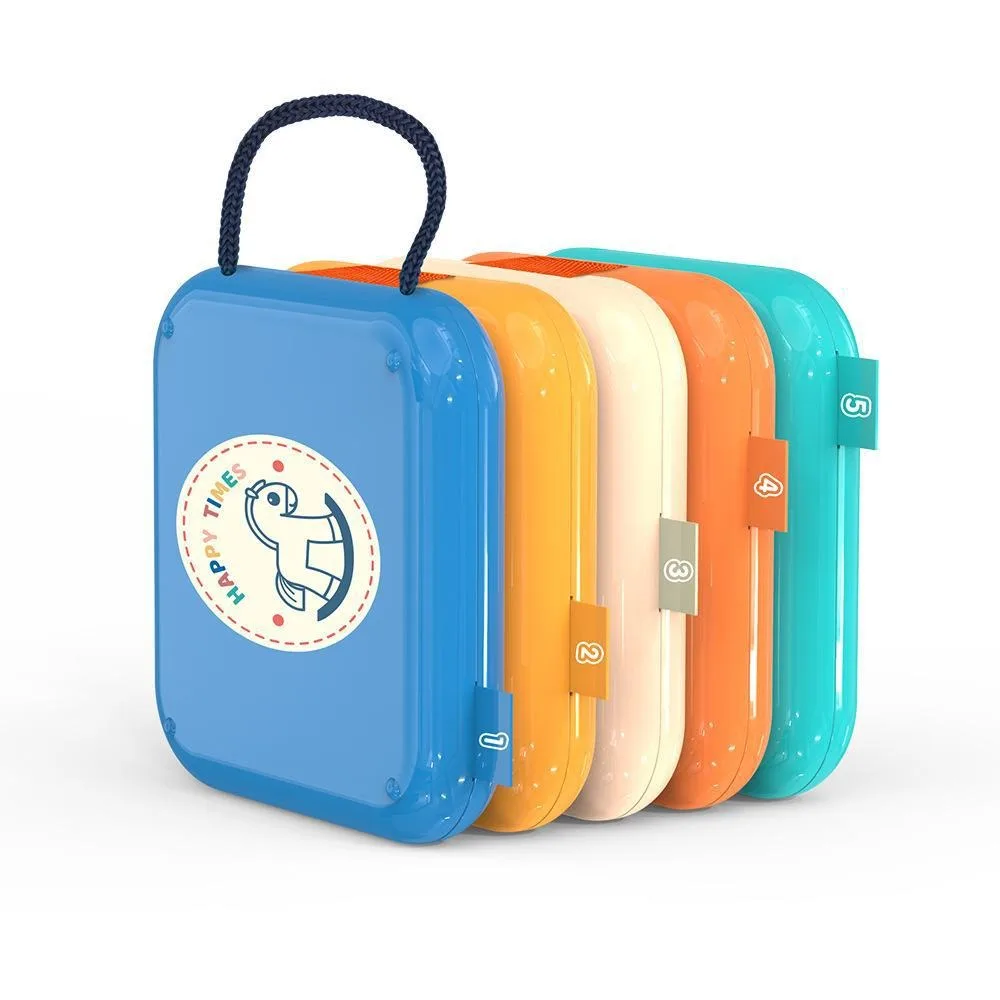 Folding Busy Cube Toy Puzzle Polyhedral Multifunctional Stacking Toy with Mirror Montessori Sensory Board Fine Motor
