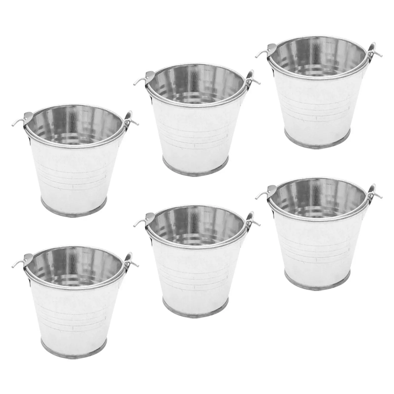 

6Pcs Kids Mini Bucket Creative Iron Buckets Multi Purpose Candy Box Mini Iron Flowerpot for Gardening Home Decoration
