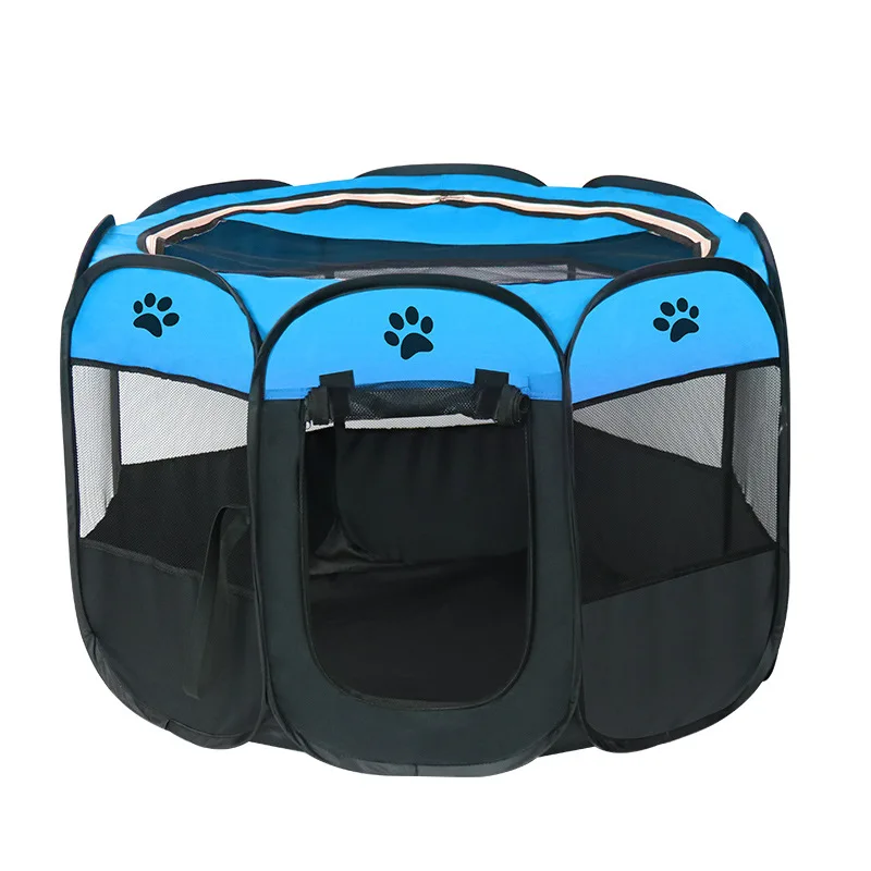 Pet Supplies Foldable Pet Cage Claw Print Octagon Pet Tent Nest Pet Delivery Room