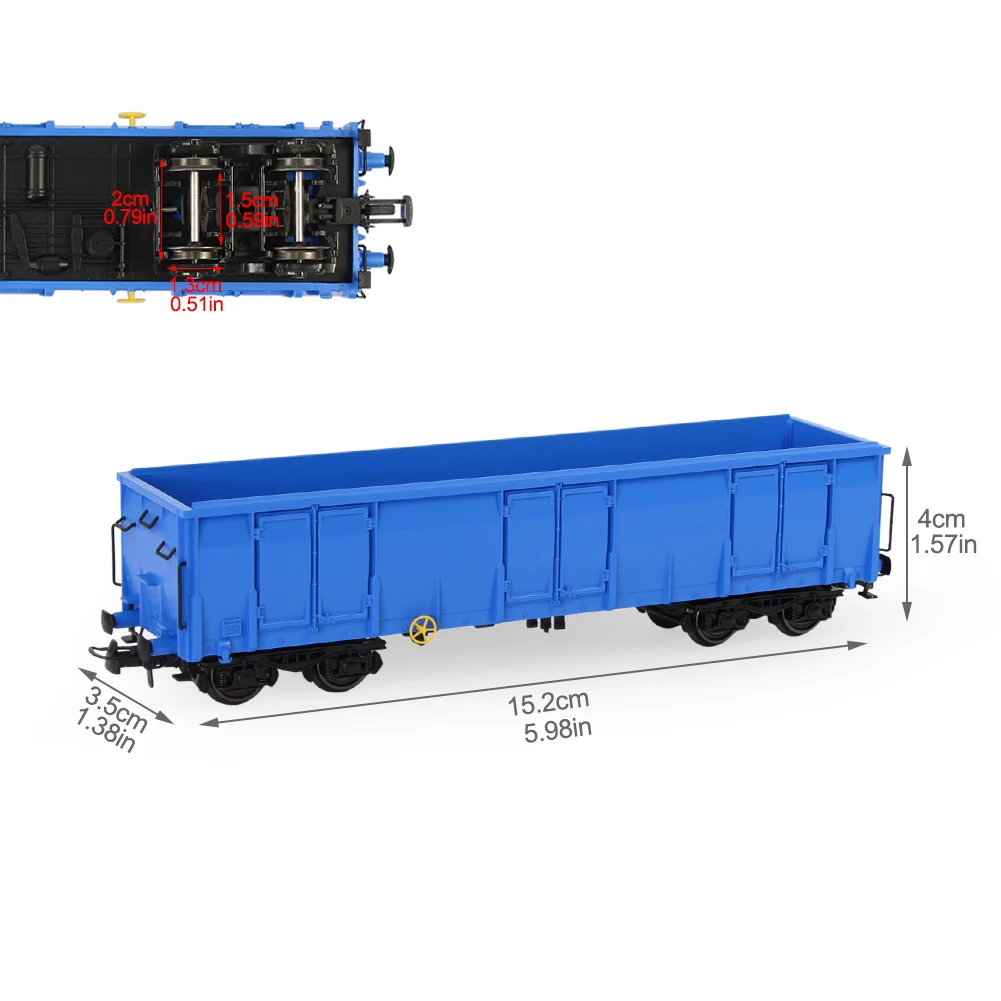 Evemodel-coche góndola de alta cara, vagones de ferrocarril, escala 1:87, 3 piezas HO, C8742