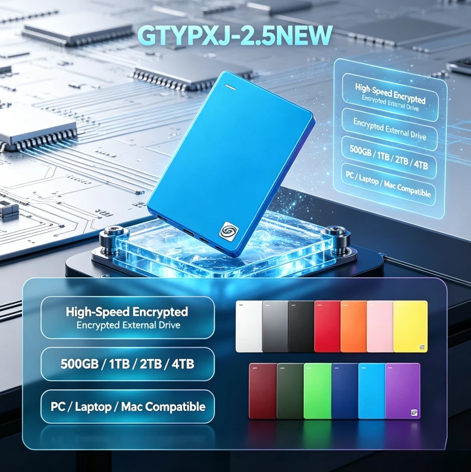[Brand+] NEW Portable External Blue/Orange/Wine Red Hard Drive High Speed Expansion Storage Disk for Windows Laptop Data Backup
