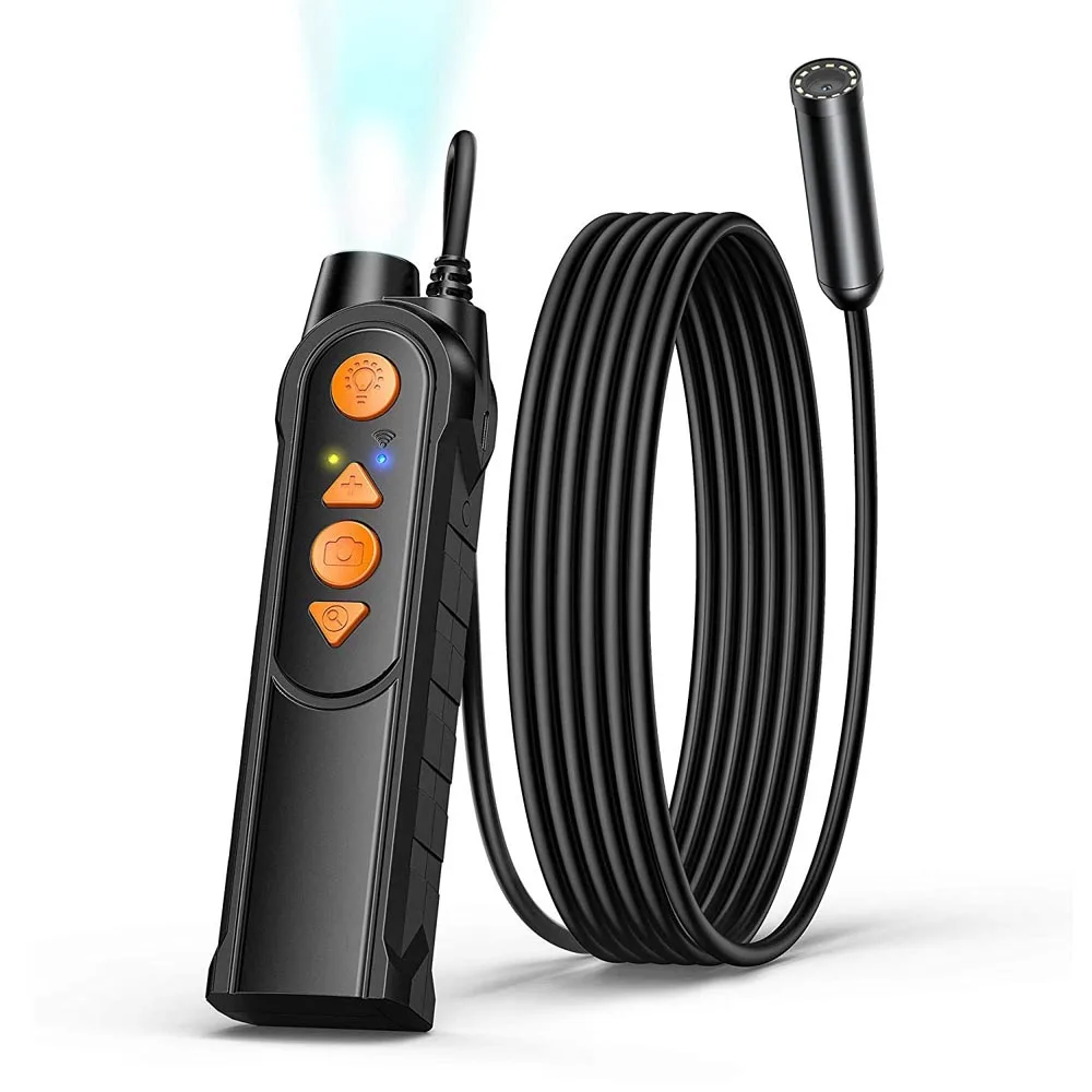 

Auto Focus Wireless Drain Camera with Flashlight 12MP 3104P Waterproof 5G Wi-Fi Endoscope Inspection Bore Scope Cam PQ316