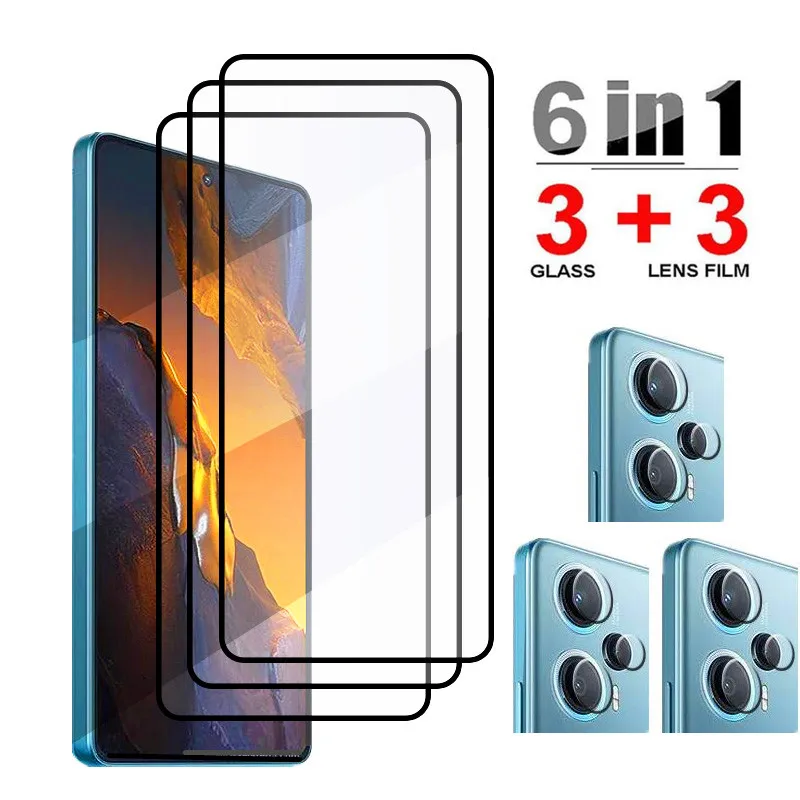 Sale Tempered Glass For Xiaomi Poco F5 Screen Film Front Glass Protector 9H For Poco F5 Soft Camera film