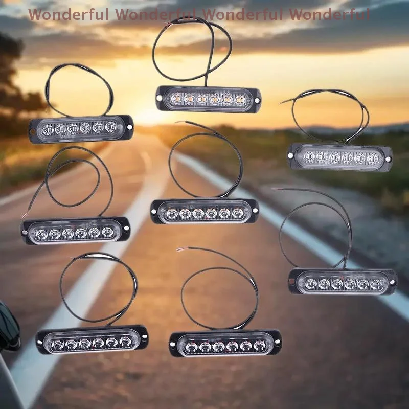 أضواء تحذير الشاحنة LED، قطعتان من ستروب وامض لطوارئ مقطورة السيارة