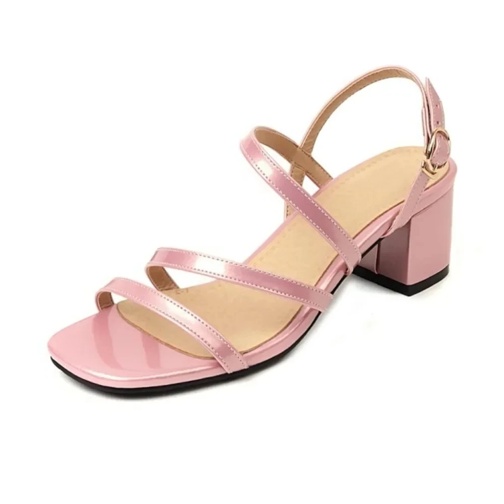 Damenschuhe 2026 Gladiator-Sandalen mit Quadratischer Spitze und Dickem Hohem Absatz, Kinderkleidschuhe für Damen, Übergrößen 28-52 259