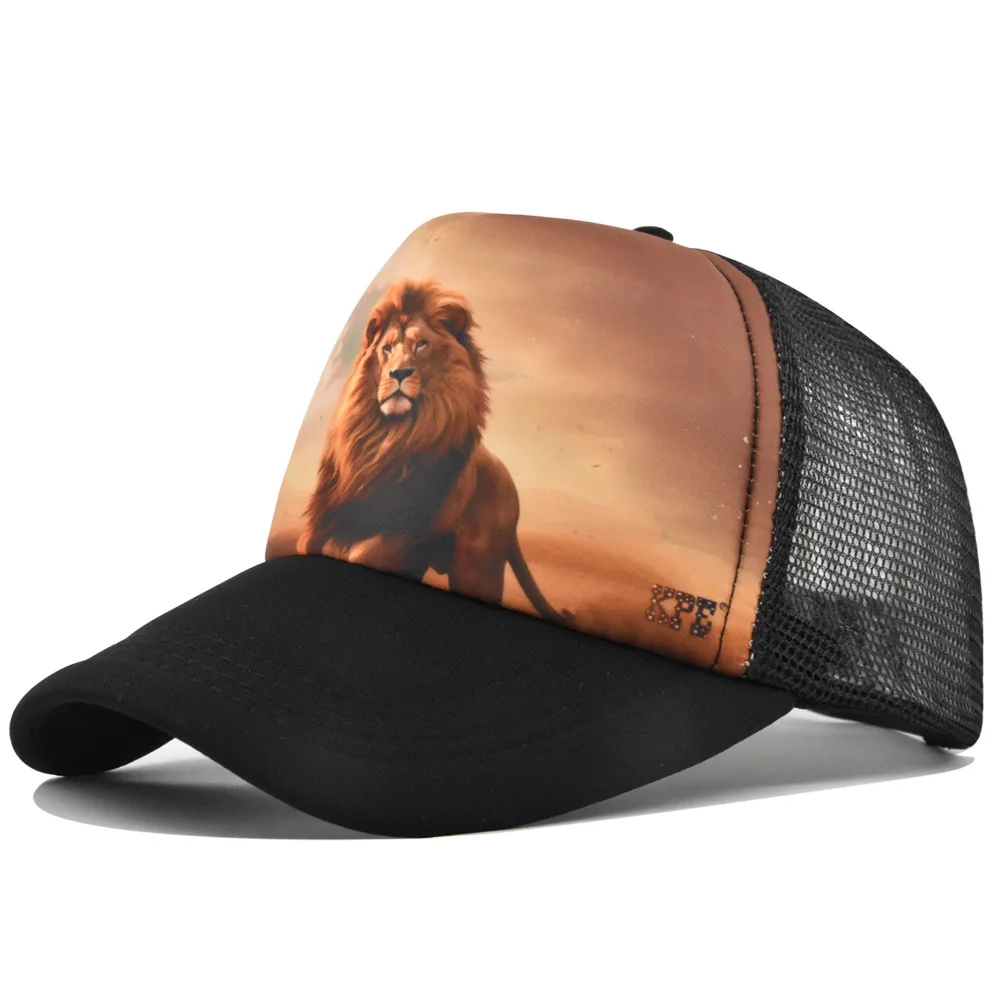 

Hot Selling Animal Baseball Cap Digital Design Personalized Trucker Cap Printed Unisex Breathable Sun Hat