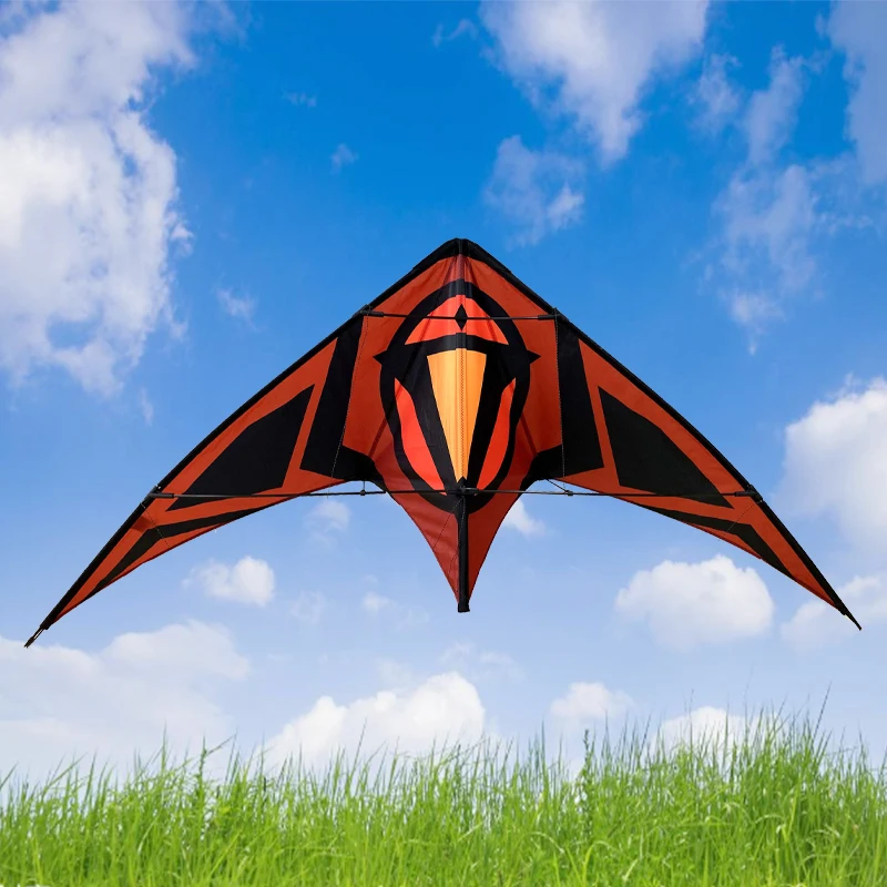 Aquilone sportivo per adulti da esterno, aquilone triangolare grande, aquilone acrobatico a doppia linea di alta gamma, facile da pilotare, include linea di lancio