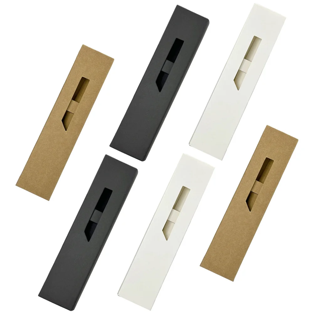 6Pcs Paper Pen Sleeve Case Single Fountain Pen Holder Pencil Pouch Durable Lightweight Portable Organizer Storage Box