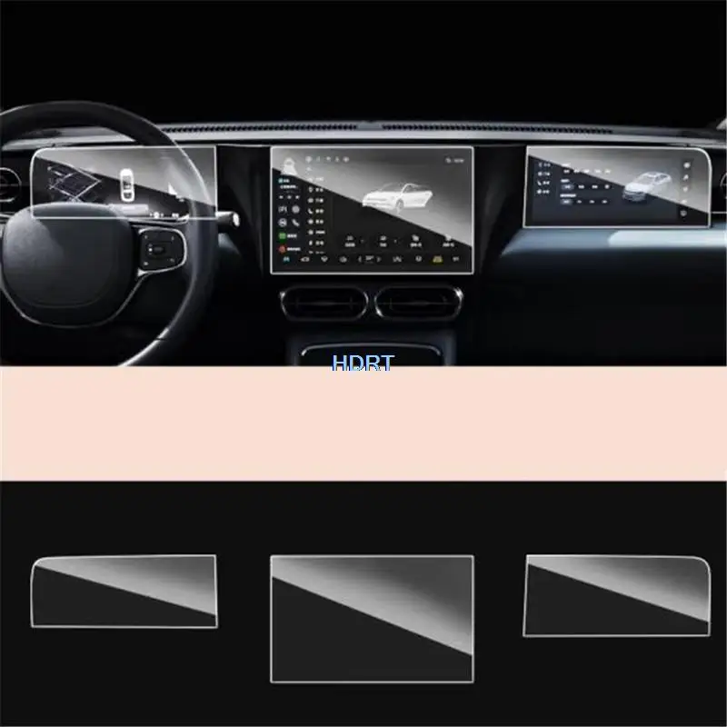 Car Styling Navigation Instrument LCD Display Screen Central Control Interior Glass Film Protector Fit For Leapmotor C11 2021 +