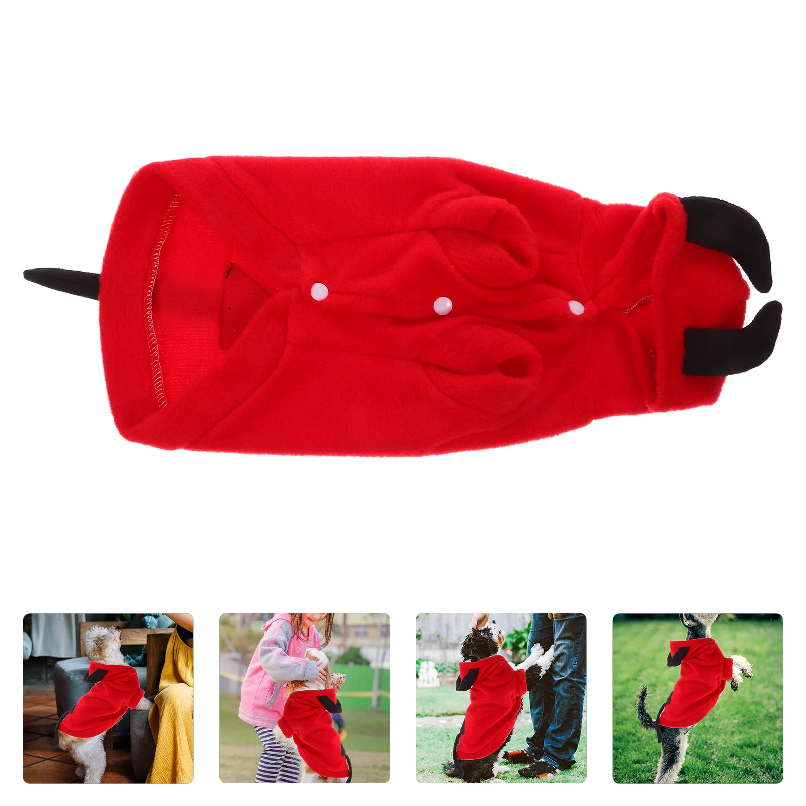 

Party Pet Dog Costume Furry Breed Devil Halloween Costumes Small Puppy for Dogs