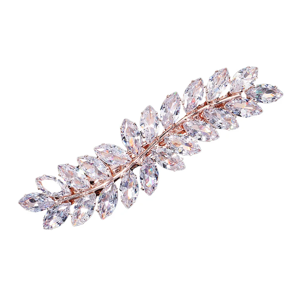 1pc Girl Zircon Hairpin Lovely Rhinestone Clip Elegant Lightweight Party Hair Decoration Fashion Hair Accessory Stylish Women